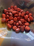 Red Jasper Tumblestones. Approx tumble dimensions 15-30mm.